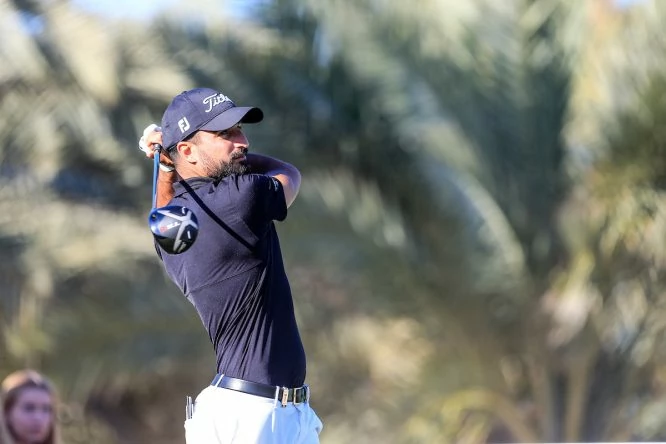 Francesco Laporta, líder del Abu Dhabi HSBC Championship tras la segunda jornada. © Golffile | Fran Caffrey