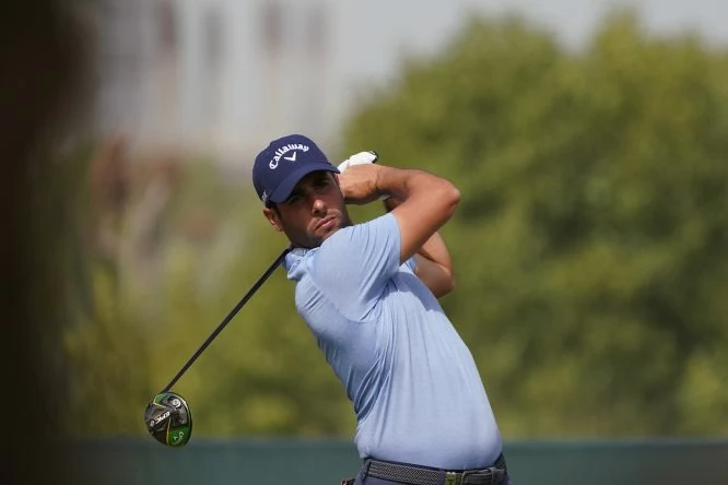 Adrián Otaegui esta semana en el Emirates Golf Club. © Golffile | Thos Caffrey