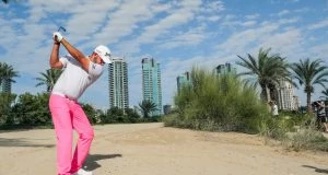 Dean Burmester durante la tercera ronda en Dubai. © Golffile | Oisin Keniry