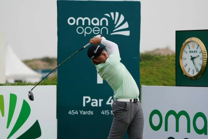 Sami Valimaki, uno de los seis líderes del Oman Open tras la tercera jornada. © Golffile | Thos Caffrey