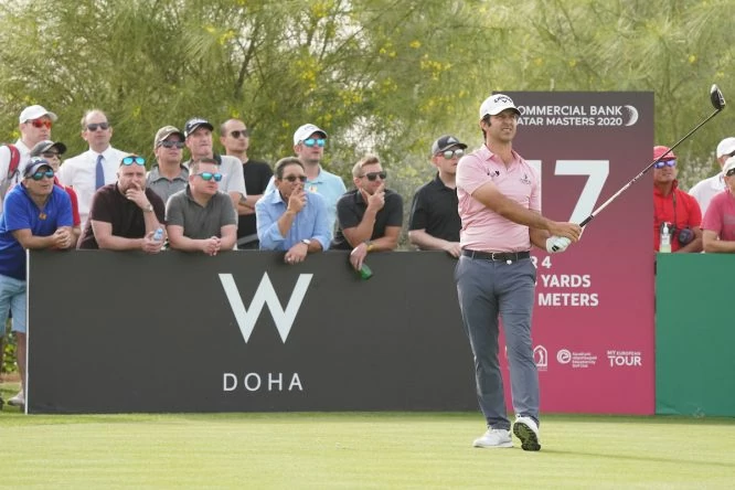 Jorge Campillo, en el tee del 17 del Qatar Masters © Golffile | Phil Inglis