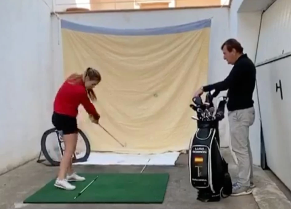 Entrenamiento en casa de Luna Sobrón