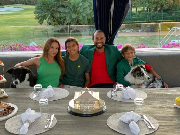 Tiger Woods, con su pareja y sus hijos © Tiger Woods