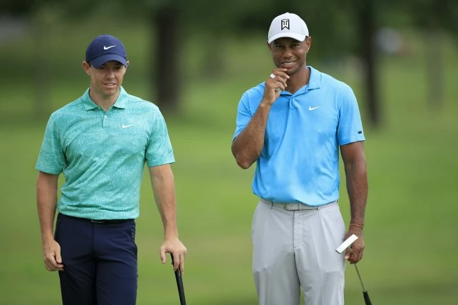 Rory McIlroy y Tiger Woods © Getty Images