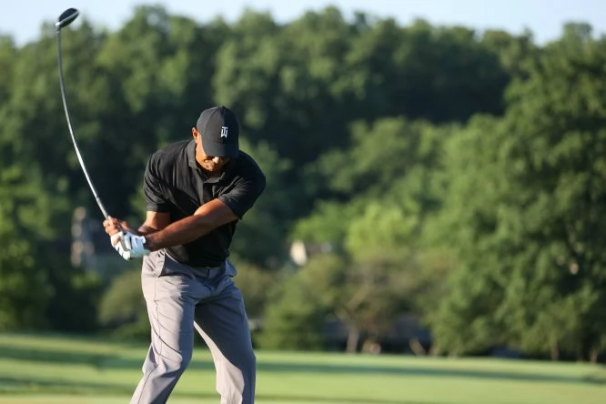 Tiger Woods, practicando en Muirfield © PGA Tour