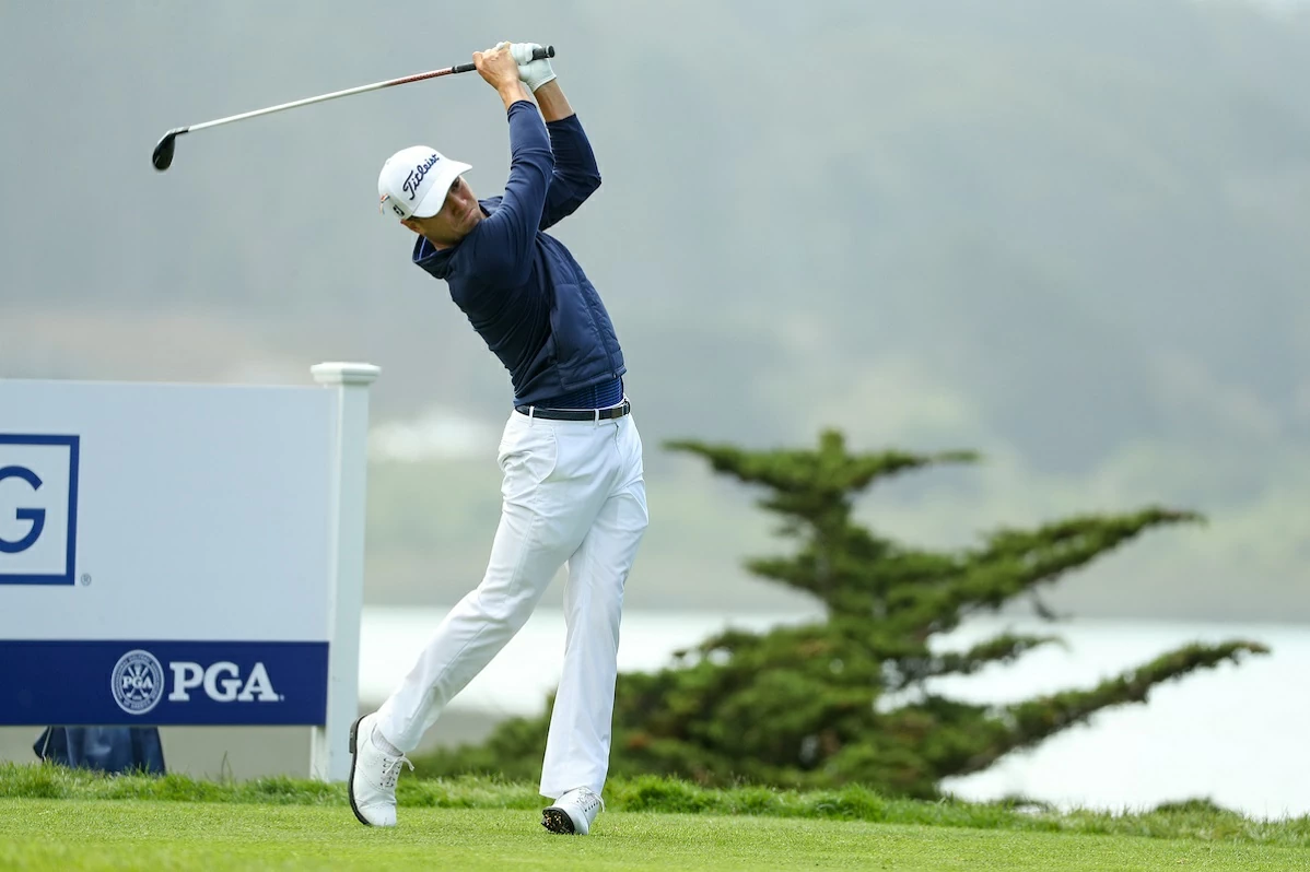 Justin Thomas durante la primera jornada del PGA Championship. © Golffile | Scott Halleran