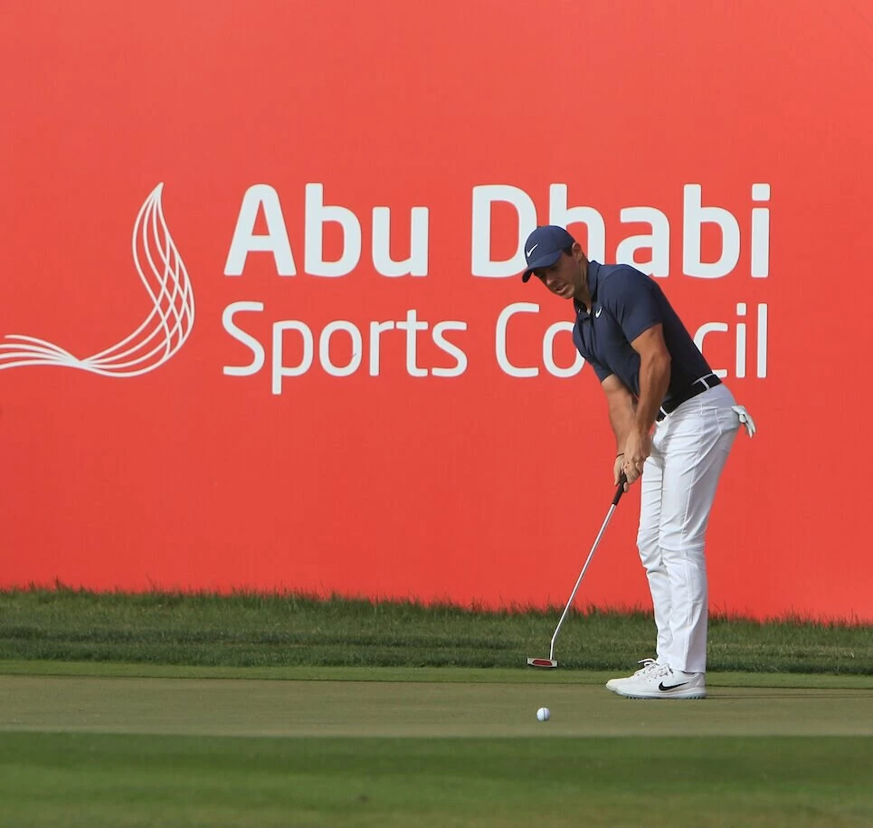 Rory McIlroy en la jornada final del Abu Dhabi HSBC Championship 2018. © Golffile | Thos Caffrey