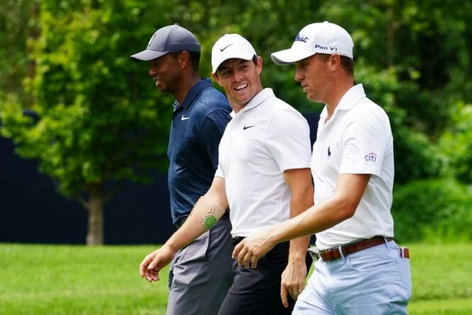 Tiger, con Rory y Thomas