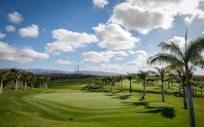 Vista de Meloneras Golf durante el Pro-Am del Gran Canaria Lopesan Open. © Golffile | Oisín Keniry