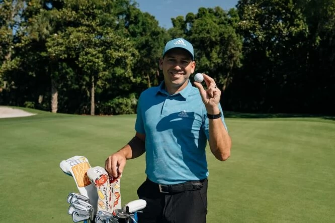 Sergio García, con su nuevo material © TaylorMade Golf