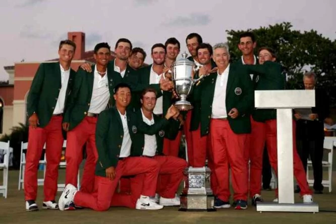 El equipo americano, campeón de la Walker Cup 2021 (© Golf Digest | Ryan Harrington)