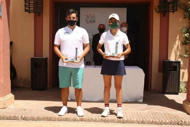 Gonzalo García Parada y Violeta Fernandez-Tagle, campeones del XII Trofeo Barbesula en Club de Golf La Cañada.