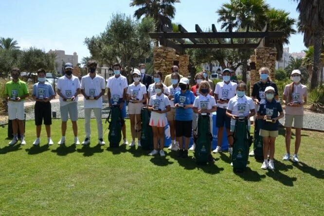 Los ganadores de los Campeonatos de Andalucía Infantil, Alevín y Benjamín.