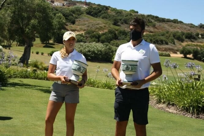 Valentina Albertazzi y Alberto Domínguez, campeones de Andalucía absolutos.