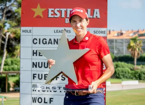 Carlota Ciganda, ganadora del torneo en 2019 © Estrella Damm Ladies Open