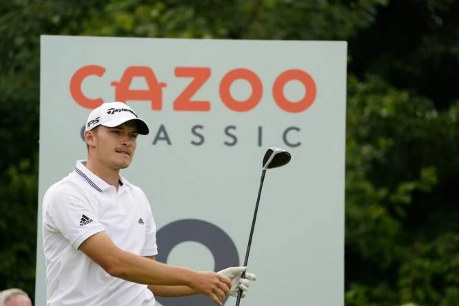 Rasmus Hojgaard esta semana en el Cazoo Classic. © Golffile | Fran Caffrey