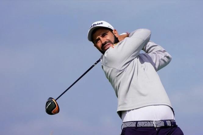 Santiago Tarrío durante la tercera jornada del Hero Open. © Golffile | Thos Caffrey