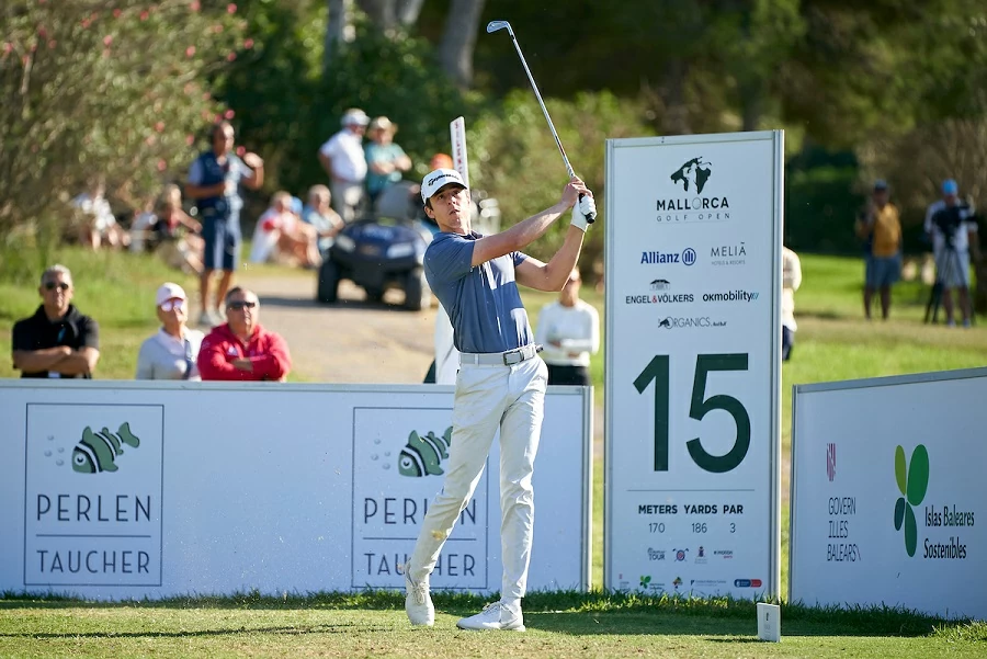 Mallorca Golf Open 2021 Pep Anglés en la jornada final en Golf Santa Ponça. © Manuel Queimadelos/Quality Sport Images