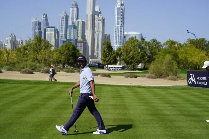 Pablo Larrazábal durante la jornada final del Slync.io Dubai Desert Classic 2022. © Golffile | Eoin Clarke
