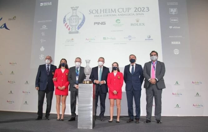 Presentación del “Viaje del Trofeo de la Solheim Cup”.