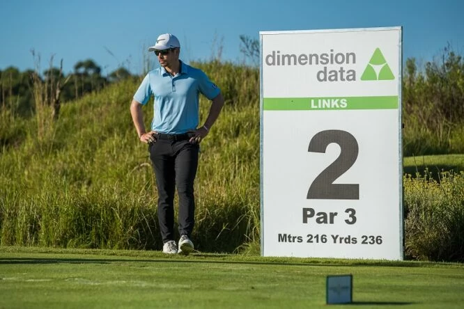 Adrien Saddier on 2nd tee during day 2 of the Dimension Data Pro-Am at Fancourt on February 11, 2022 in George, South Africa. (Photo by Tyrone Winfield/Gallo Images)