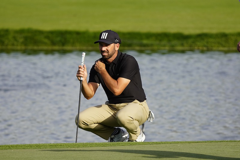 Sergio García en el Emirates Golf Club de Dubai. © Golffile | Thos Caffrey