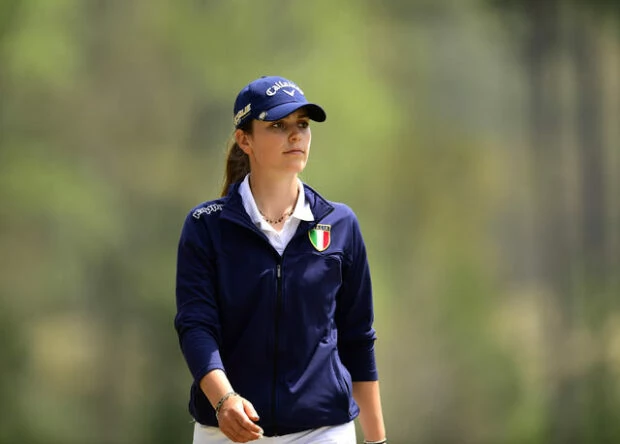 Benedetta Moresco of Italy on No. 12 during round one of the Augusta National Women's Amateur.