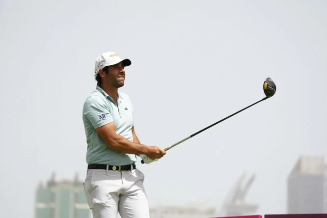 Adrián Otaegui durante la tercera jornada del Commercial Bank Qatar Masters. © Golffile | Thos Caffrey