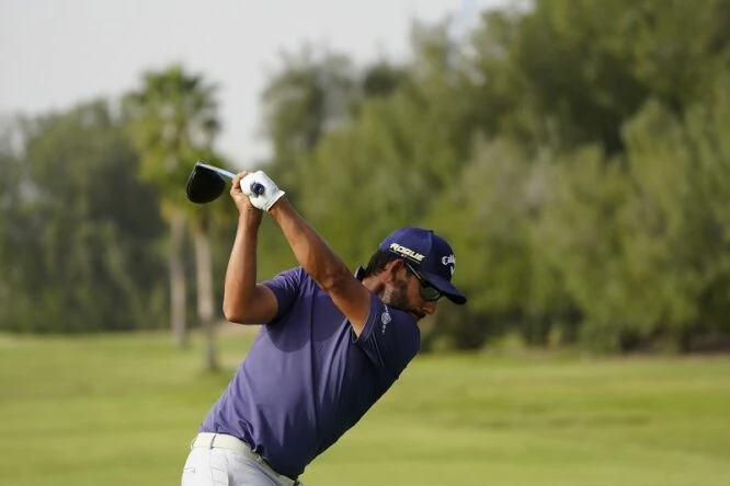 Pablo Larrazábal esta semana en el Doha Golf Club. © Golffile | Thos Caffrey