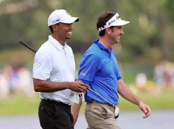 Gonzalo Fernández Castaño y Tiger Woods
