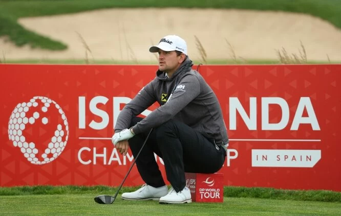 Bernd Wiesberger of Austria in action during a practice round prior to the ISPS Handa Championship at Lakes Course, Infinitum on April 20, 2022 in Tarragona, Spain. (Photo by Andrew Redington/Getty Images)
