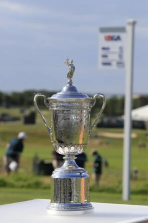 The trophy of the U.S. Open Championship. © Golffile | Eoin Clarke