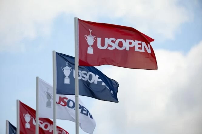 Banderas del US Open en The Country Club © USGA