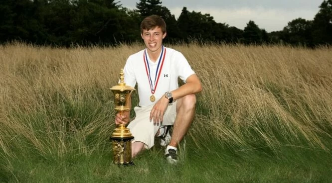 Fitzpatrick, tras ganar el US Amateur de 2013 en The Country Club
