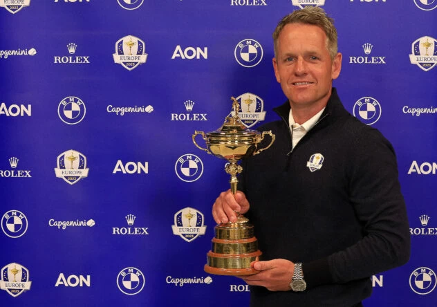 2023 European Ryder Cup Captain Luke Donald poses for a portrait on August 01, 2022 in West Palm Beach, Florida. (Photo by Mike Ehrmann/Getty Images)