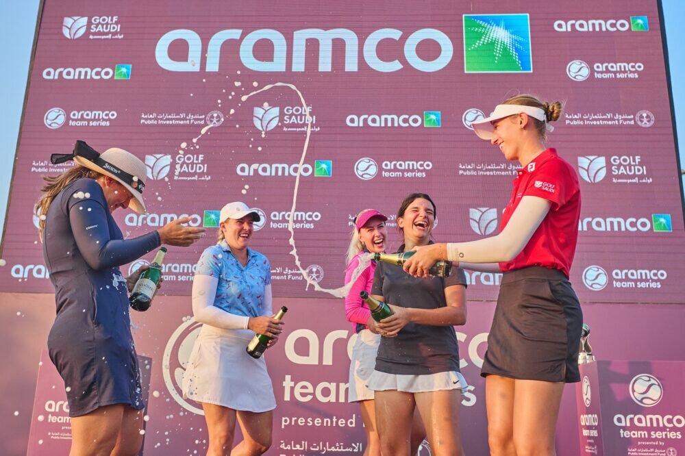 Winning Team Garcia and Chiara Noja at the Aramco Team Series Jeddah.