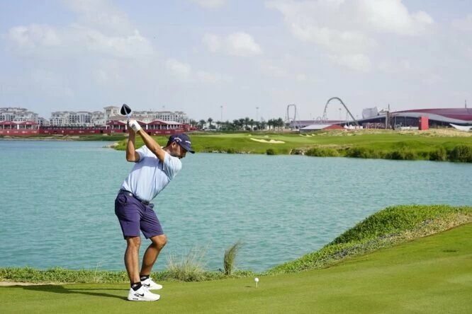 Pablo Larrazábal durante el Pro-Am del Abu Dhabi HSBC Championship en Yas Links Golf Club. © Golffile | Eoin Clarke