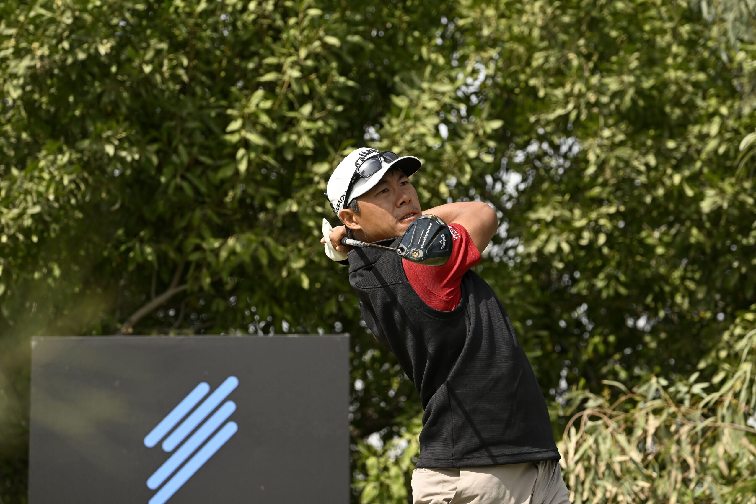 Gunn Charoenkul of Thailand pictured during Round Four on Sunday February 19, 2023 at the US$2.5 million International Series Qatar at Doha Golf Club, Doha, Qatar. The tournament is being held from February 16-19, 2023. Picture by Paul Lakatos/Asian Tour.