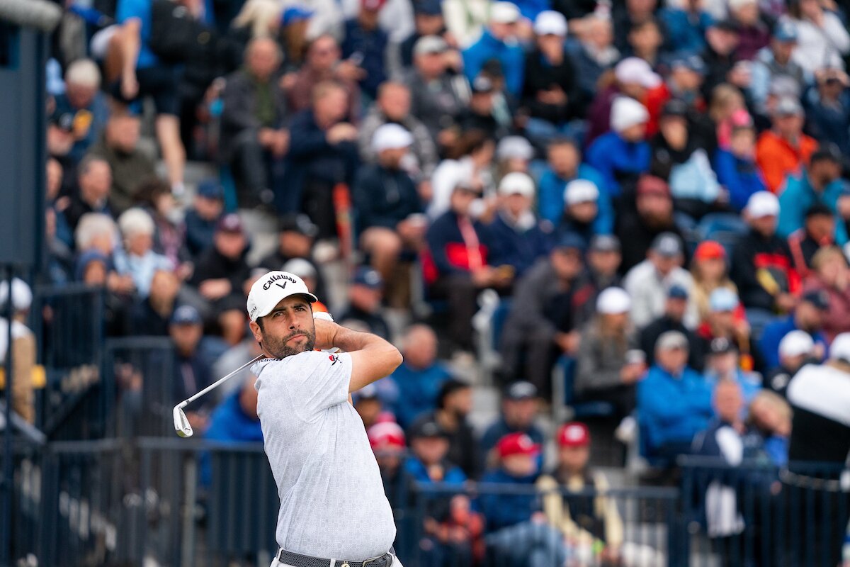 Adrián Otaegui durante la jornada final del Open Championship 2023. © Golffile | Stefano Di Maria