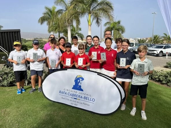 Ganadores del V Circuito Rafa Cabrera Bello celebrado en Meloneras Golf.