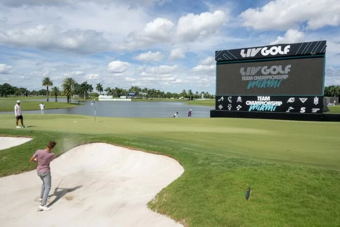 David Puig, en el LIV Golf de Miami © Charles Laberge/LIV Golf