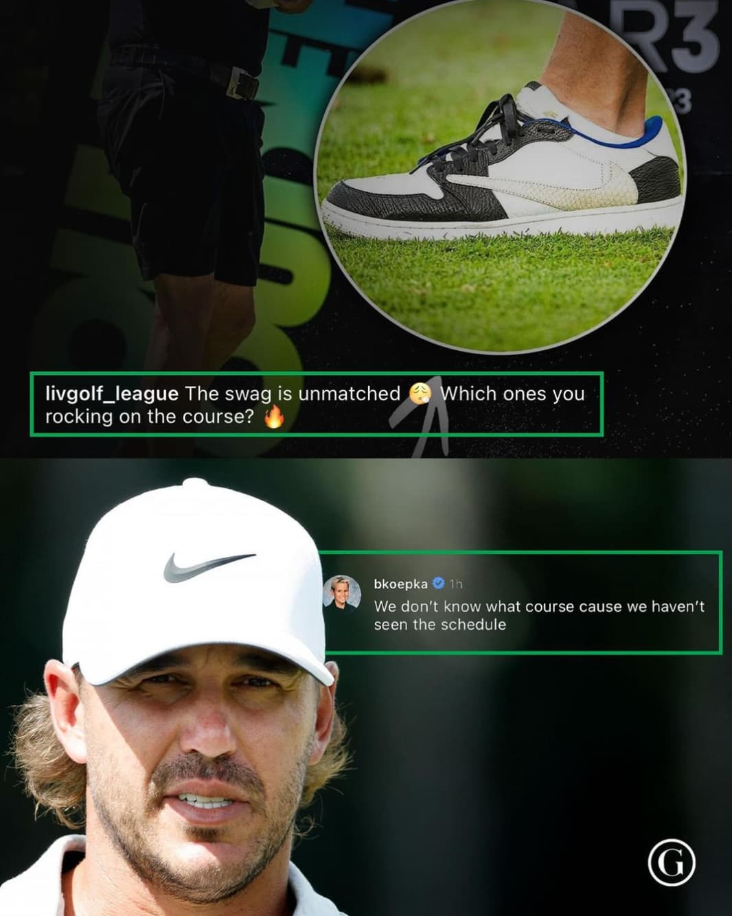 Publicaciones de Koepka © Golf.com