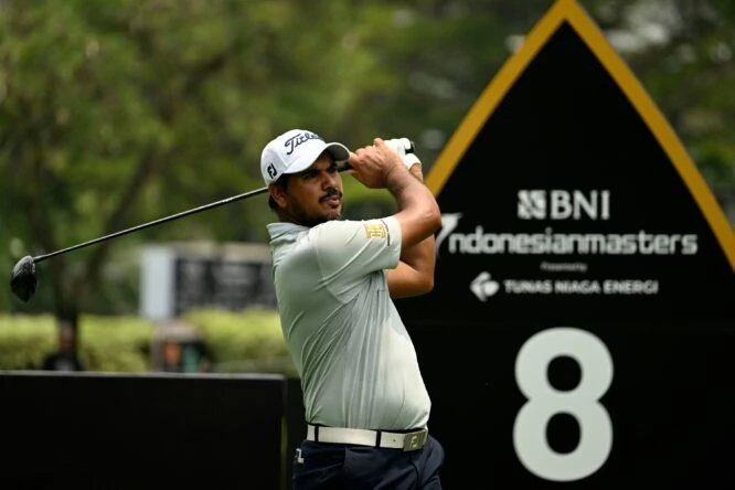 Gaganjeet Bhullar of Indioa pictured on Thursday, November 16, 2023, during Round One of the BNI Indonesia Masters. Picture by Paul Lakatos/Asian Tour.