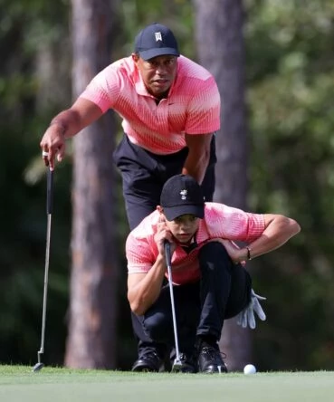Tiger Woods y Charlie.