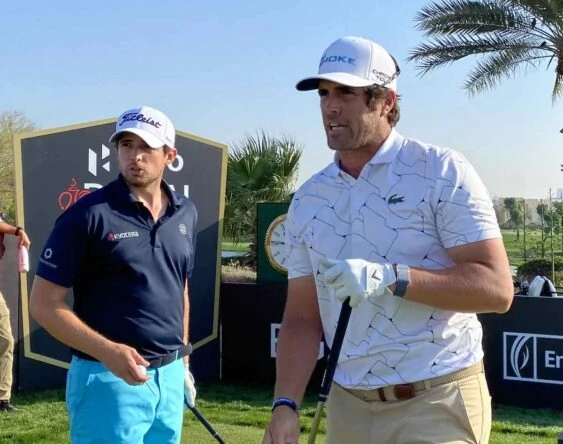Nacho and Manuel Elvira this week at the Emirates Golf Club. © Tengolf