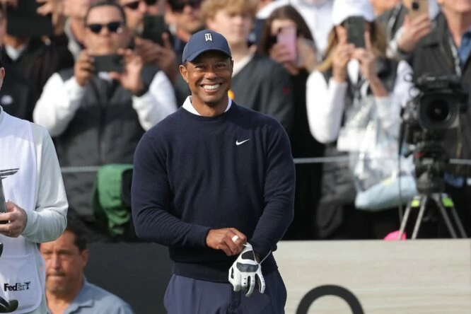 Tiger Woods en el Genesis Invitational 2023. © Golffile | Joe Lumaya