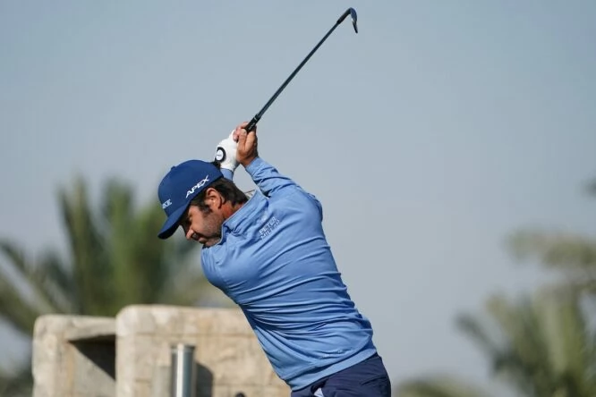Jorge Campillo on the tee during the 1st round of the Commercial Bank Qatar Masters, held at the Doha Golf Club, Doha, Qatar. © Golffile | Fran Caffrey