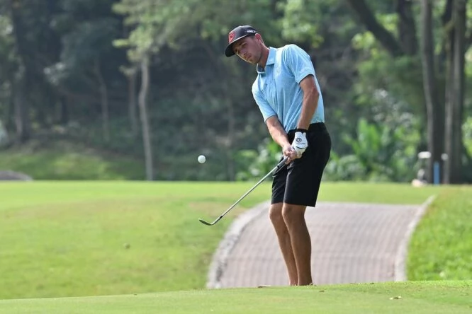David Puig, durante el Open de Malasia en el The Mines Resort & Golf Club.