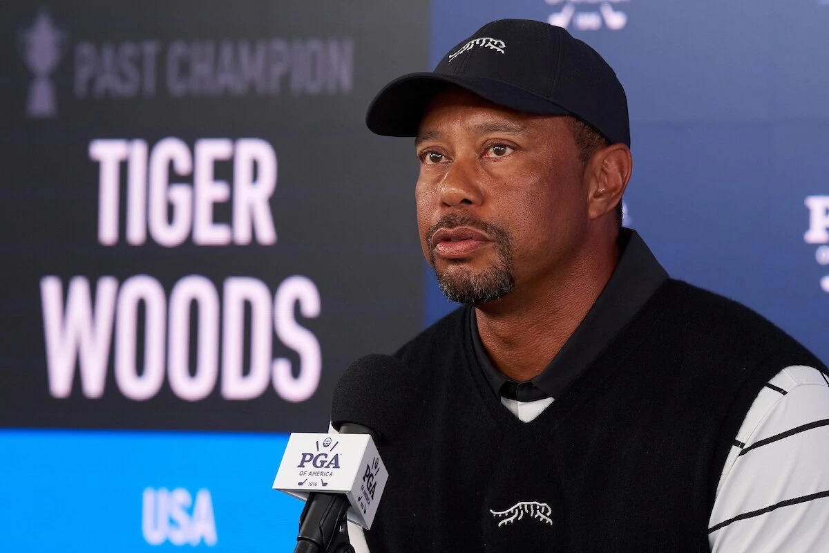 106th PGA Championship - Valhalla Golf Club - Practice Round Tiger Woods durante la rueda de prensa hoy en el Valhalla Golf Club. © Pedro Salado/CAPTURASPORT