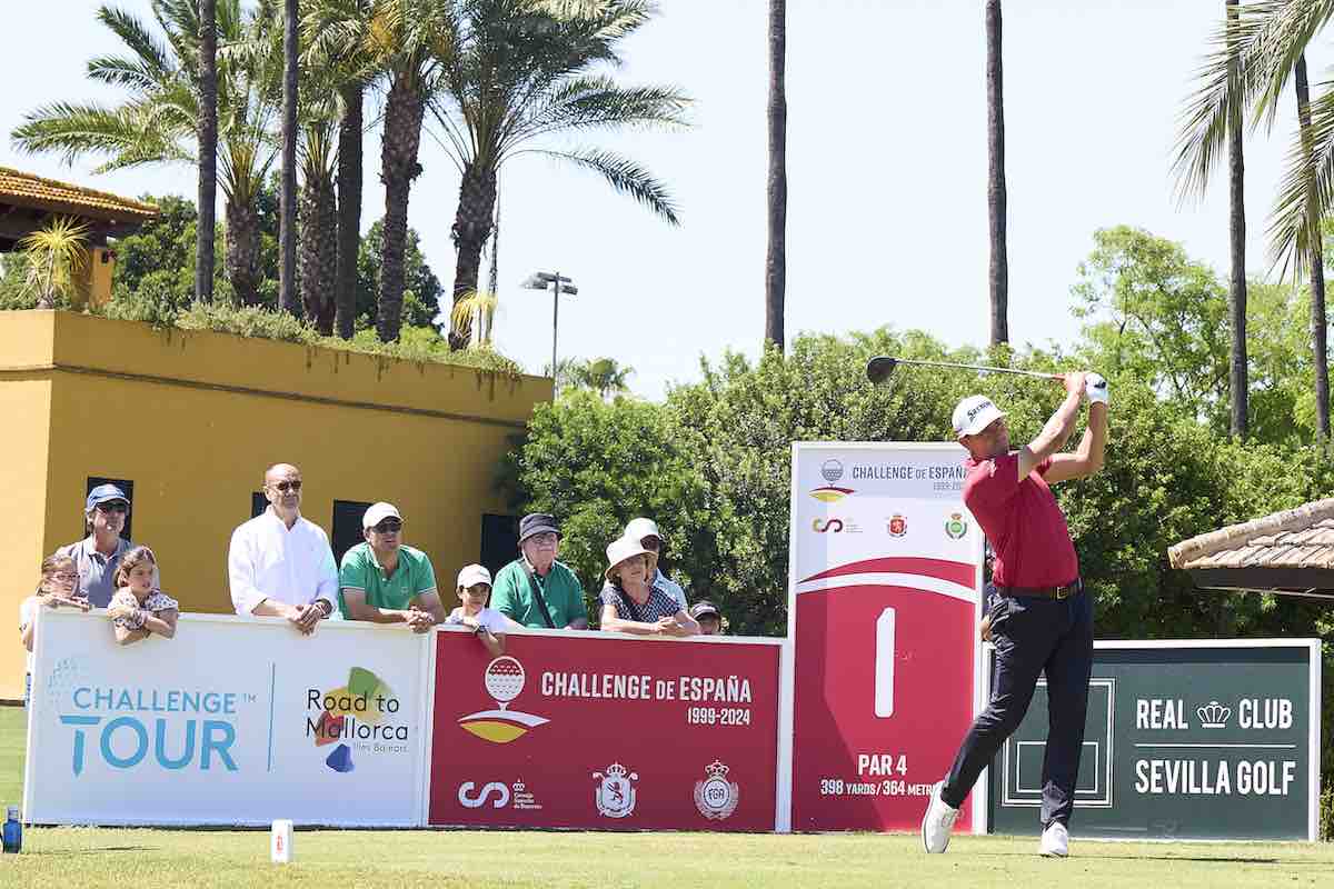 Alfredo García Heredia hoy sábado en el Real Club Sevilla Golf durante el Challenge de España.